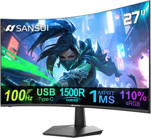 Sansui ‎ES-27C1 27" 1080P IPS LED Monitor